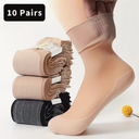 Anti-Slip Socks (10 pack) for Elderly | Non-binding, Wide Cuffs