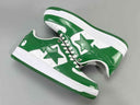 BAPE STA Green White Patent Leather Sneakers