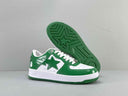 BAPE STA Green White Patent Leather Sneakers