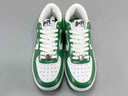 BAPE STA Green White Patent Leather Sneakers
