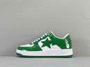 BAPE STA Green White Patent Leather Sneakers