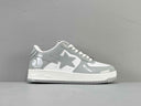 BAPE STA Grey White Patent Leather Sneakers