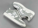 BAPE STA Grey White Patent Leather Sneakers