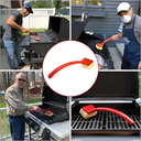 BBQ Grill Reinigingsborstel met Lange Handgreep en Stoomschrob Ontwerp