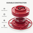 Bee-Proof Hanging Hummingbird Nectar Feeder with Perch for Outdoor and Garden Use