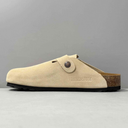 Birkenstock Boston Sandcastle Suede Narrow Fit Clogs