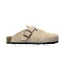 Birkenstock Boston Soft Footbed Taupe Suede Clogs