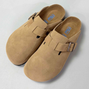 Birkenstock Boston Tan Suede Clogs