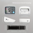 Blood Pressure Monitor for Home Use with Large LCD Screen, Adjustable Cuff 22-42cm and 2x99 Memory