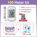 Bloedsuiker Meter Kit - Aicare - 100 Teststrips - Inclusief Lancetten