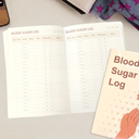 Blood sugar logbook with English pages