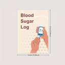 Blood sugar logbook with English pages