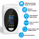 Bloedsuikermeter en bloedzuurstofmonitor - Oxiflow - LED-display - Vingertopmeter