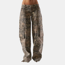 Camo Cargo Broek voor Dames | Meerdere Zakken en Ritssluiting