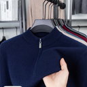 Cashemere Zip Trui Heren | Halfhoge Kraag