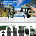 Compacte Monoculaire Telescoop voor Outdoor Reizen en Vogels Spotten
