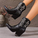 Cowboy Laarzen voor Dames | Geborduurde Enkellaarzen