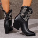 Cowboy Laarzen voor Dames | Geborduurde Enkellaarzen