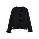Gebreid vest voor dames | Lange mouwen knoopsluiting