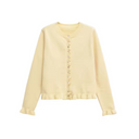 Gebreid vest voor dames | Lange mouwen knoopsluiting