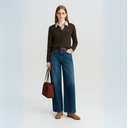 Dames jeans met wijde pijpen