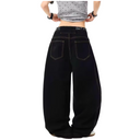 Dames jeans met wijde pijpen zwart