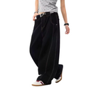 Dames jeans met wijde pijpen zwart