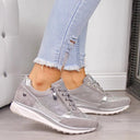 Dames casual schoenen met veters | Ritsdetail