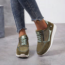 Dames casual schoenen met veters | Ritsdetail