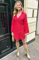 Bloemenprint wikkeljurk voor dames | Lange mouwen
