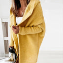 Dames oversized cardigan met capuchon | Open voorkant