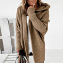 Dames oversized cardigan met capuchon | Open voorkant