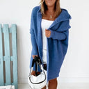 Dames oversized cardigan met capuchon | Open voorkant