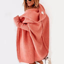 Dames oversized cardigan met capuchon | Open voorkant