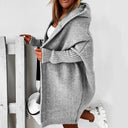 Dames oversized cardigan met capuchon | Open voorkant