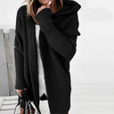 Dames oversized cardigan met capuchon | Open voorkant
