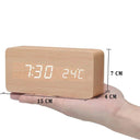 Digitale Houten Wekker - TimeCrest - LED Display - Temperatuurfunctie