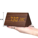 Digitale Houten Wekker - TimeCrest - LED Display - Temperatuurfunctie