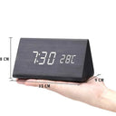 Digitale Houten Wekker - TimeCrest - LED Display - Temperatuurfunctie