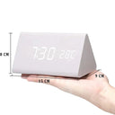 Digitale Houten Wekker - TimeCrest - LED Display - Temperatuurfunctie