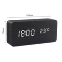Digitale Houten Wekker - TimeCrest - LED Display - Temperatuurfunctie