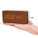 Digitale Houten Wekker - TimeCrest - LED Display - Temperatuurfunctie