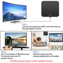 Digital Indoor HDTV Antenna with Signal Booster for Local TV Channels