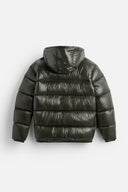 Kurtka puffer w dół dla kobiet | Zamknięcie kaptura