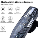 Wireless Bluetooth 5.1 Trucker Headset with Dual Microphone and Hands-free Calling