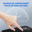 Portable Oxygen Device with Adjustable Flow, Timer and Quiet Operation for Home Use