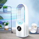 Portable Bladeless Air Cooler Fan with LED Display for Home and Office