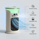 Portable USB air cooler with mist and LED lighting