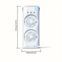 Dubbele Kop Draagbare Desktop Koelventilator voor Thuis en Kantoor