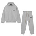 Fear of God Essentials FW24 Light Heather Logo Hoodie and Joggers Set